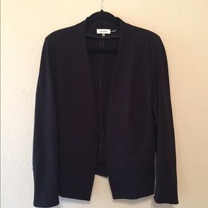 Black Calvin Klein Collarless Blazer